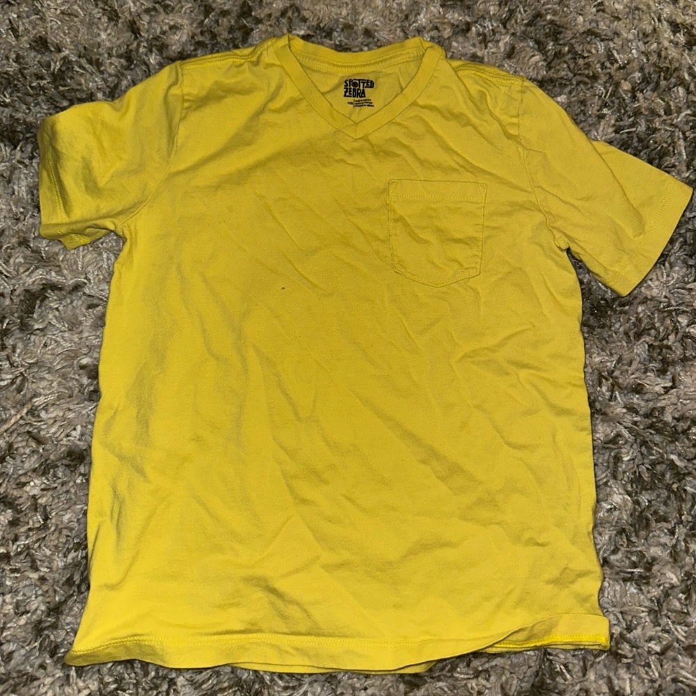 Men's Yellow V-Neck T-Shirt